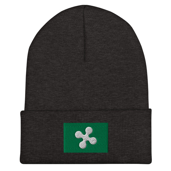 Lombardy Flag Beanie - Embroidered Winter Hat