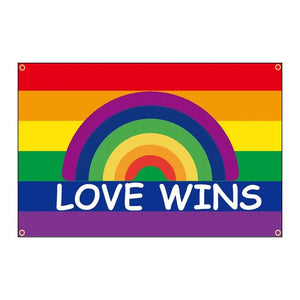 Love Wins Pride Flag - 90x150cm(3x5ft) - 60x90cm(2x3ft) - LGBTQIA2S+