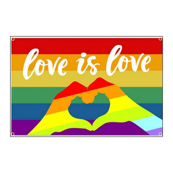 Love is Love Pride Flag - 90x150cm(3x5ft) - 60x90cm(2x3ft) - LGBTQIA+
