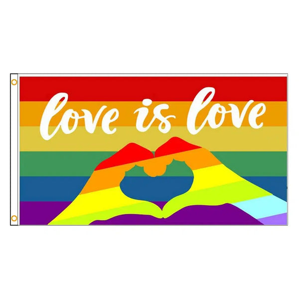 Love is Love Pride Flag - 90x150cm(3x5ft) - 60x90cm(2x3ft) - LGBTQIA+