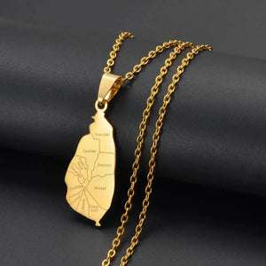 Lucia Map Necklace