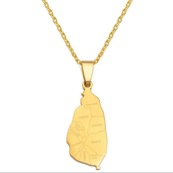 Lucia Map Necklace