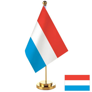 Luxembourg Desk Flag - Small Office Table Flag