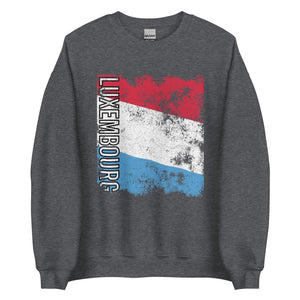 Luxembourg Flag - Distressed Flag Sweatshirt