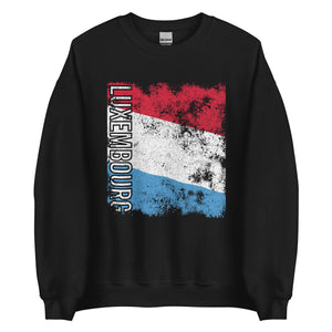 Luxembourg Flag - Distressed Flag Sweatshirt