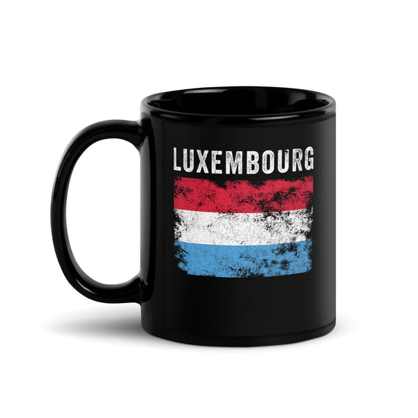 Luxembourg Flag Distressed Mug