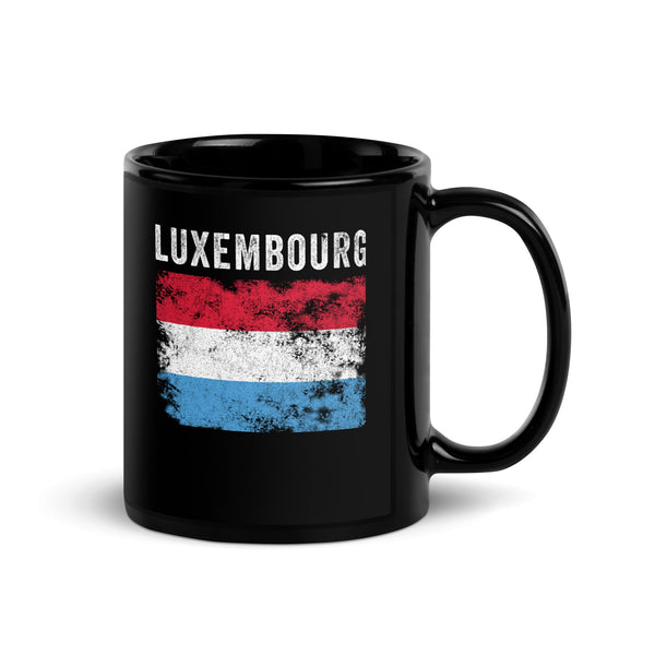 Luxembourg Flag Distressed Mug