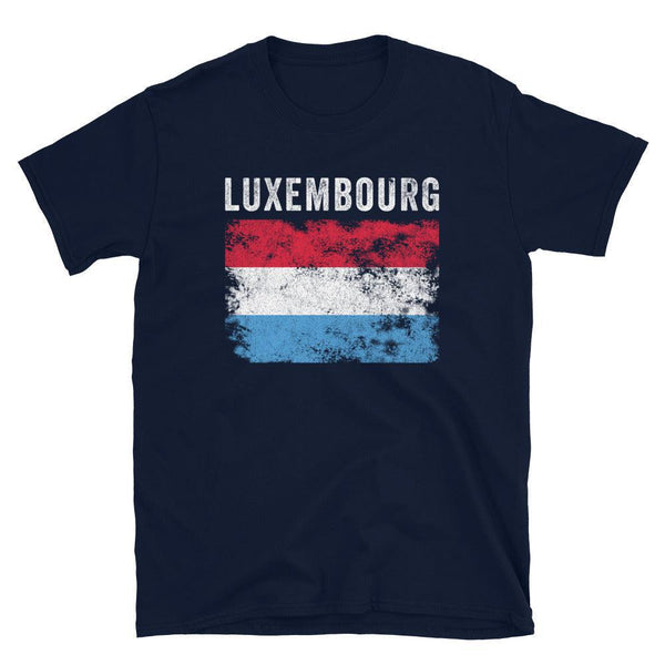 Luxembourg Flag Distressed T-Shirt