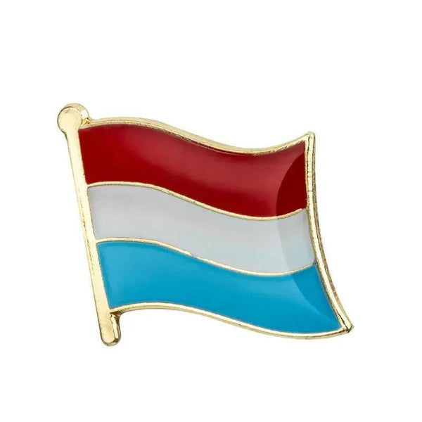 Luxembourg Flag Lapel Pin - Enamel Pin Flag