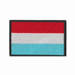 Luxembourg Flag Patch - Iron On/Hook & Loop Patch