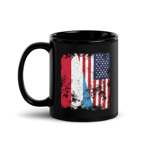 Luxembourg USA Flag - Half American Mug