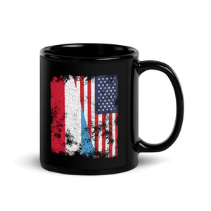 Luxembourg USA Flag - Half American Mug