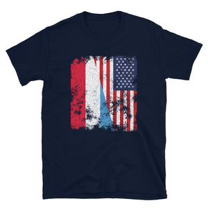 Luxembourg USA Flag - Half American T-Shirt