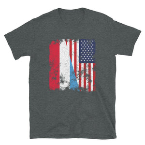 Luxembourg USA Flag - Half American T-Shirt