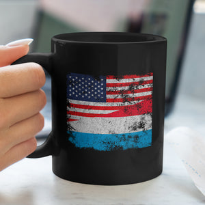 Luxembourg USA Flag Mug