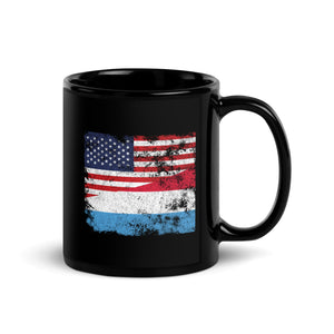 Luxembourg USA Flag Mug