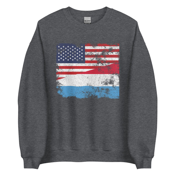 Luxembourg USA Flag Sweatshirt