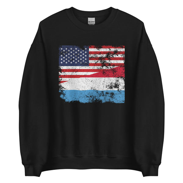 Luxembourg USA Flag Sweatshirt