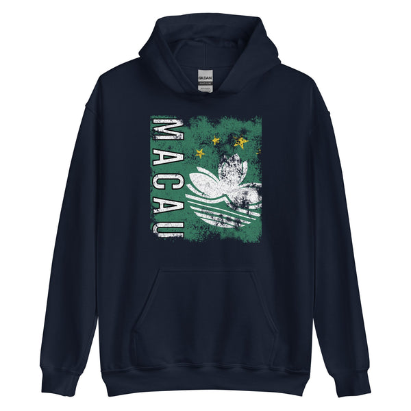 Macau Flag - Distressed Flag Hoodie