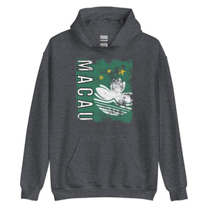 Macau Flag - Distressed Flag Hoodie