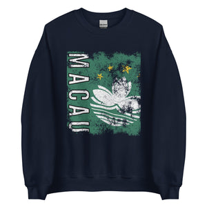 Macau Flag - Distressed Flag Sweatshirt