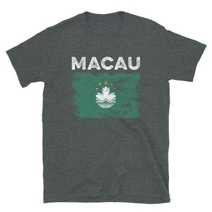 Macau Flag Distressed - Macanese Flag T-Shirt