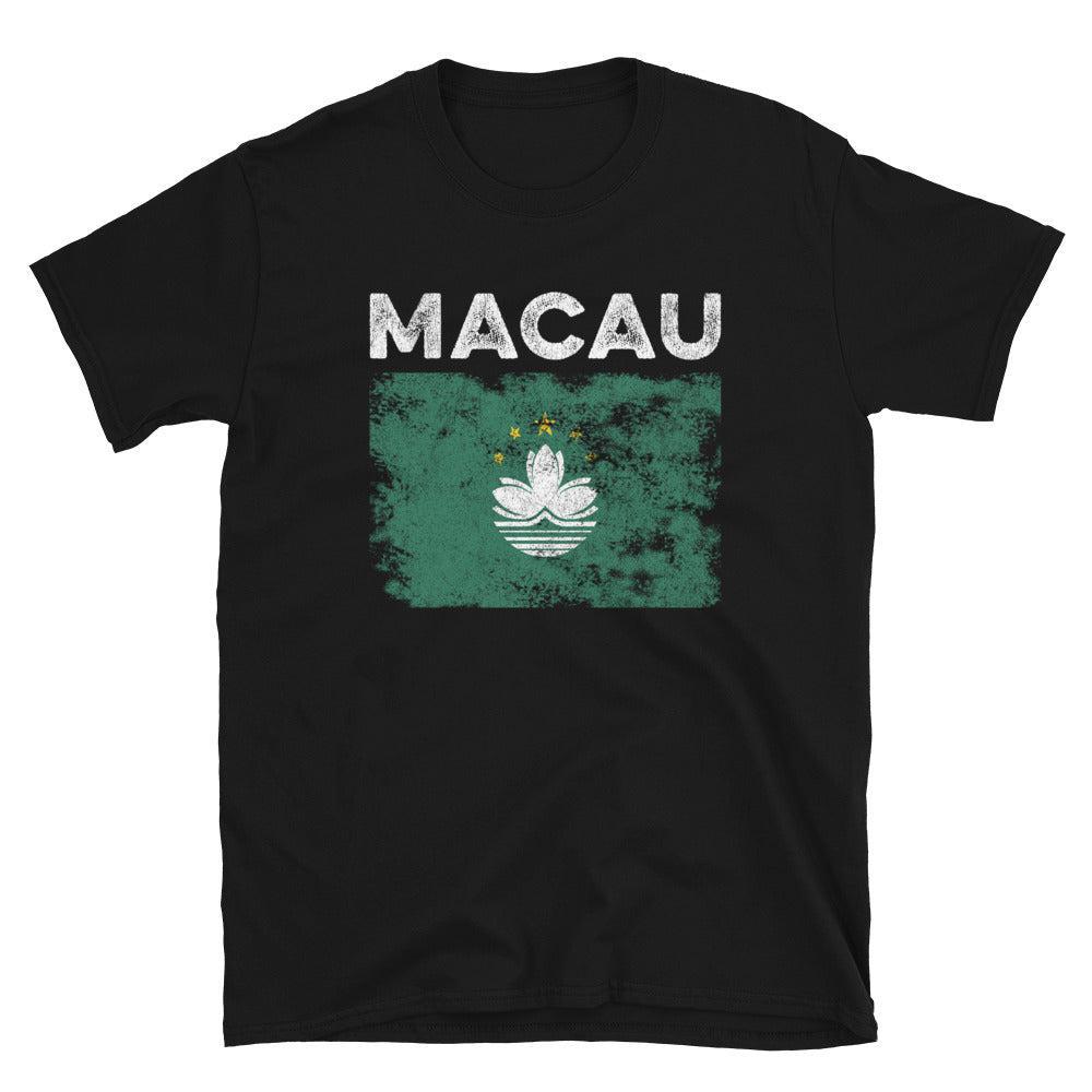 Macau Flag Distressed - Macanese Flag T-Shirt