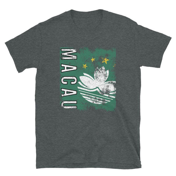 Macau Flag Distressed T-Shirt