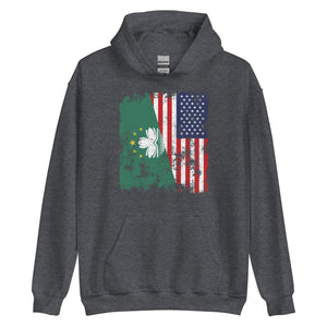 Macau USA Flag - Half American Hoodie