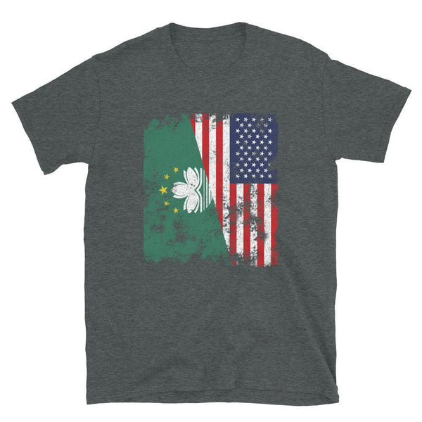 Macau USA Flag - Half American T-Shirt