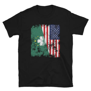 Macau USA Flag - Half American T-Shirt