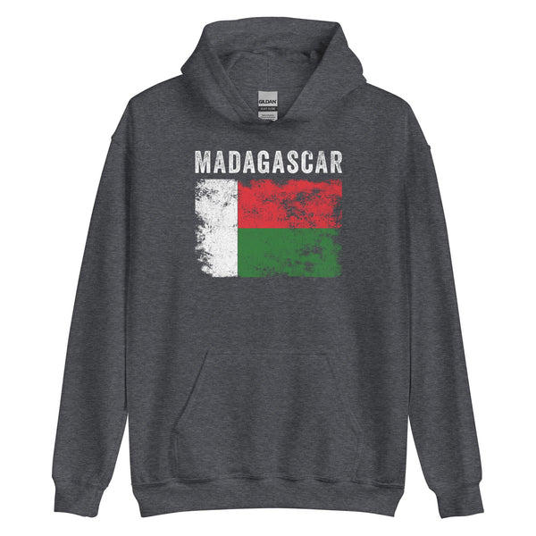 Madagascar Flag Distressed Malagasy Flag Hoodie