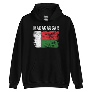 Madagascar Flag Distressed Malagasy Flag Hoodie