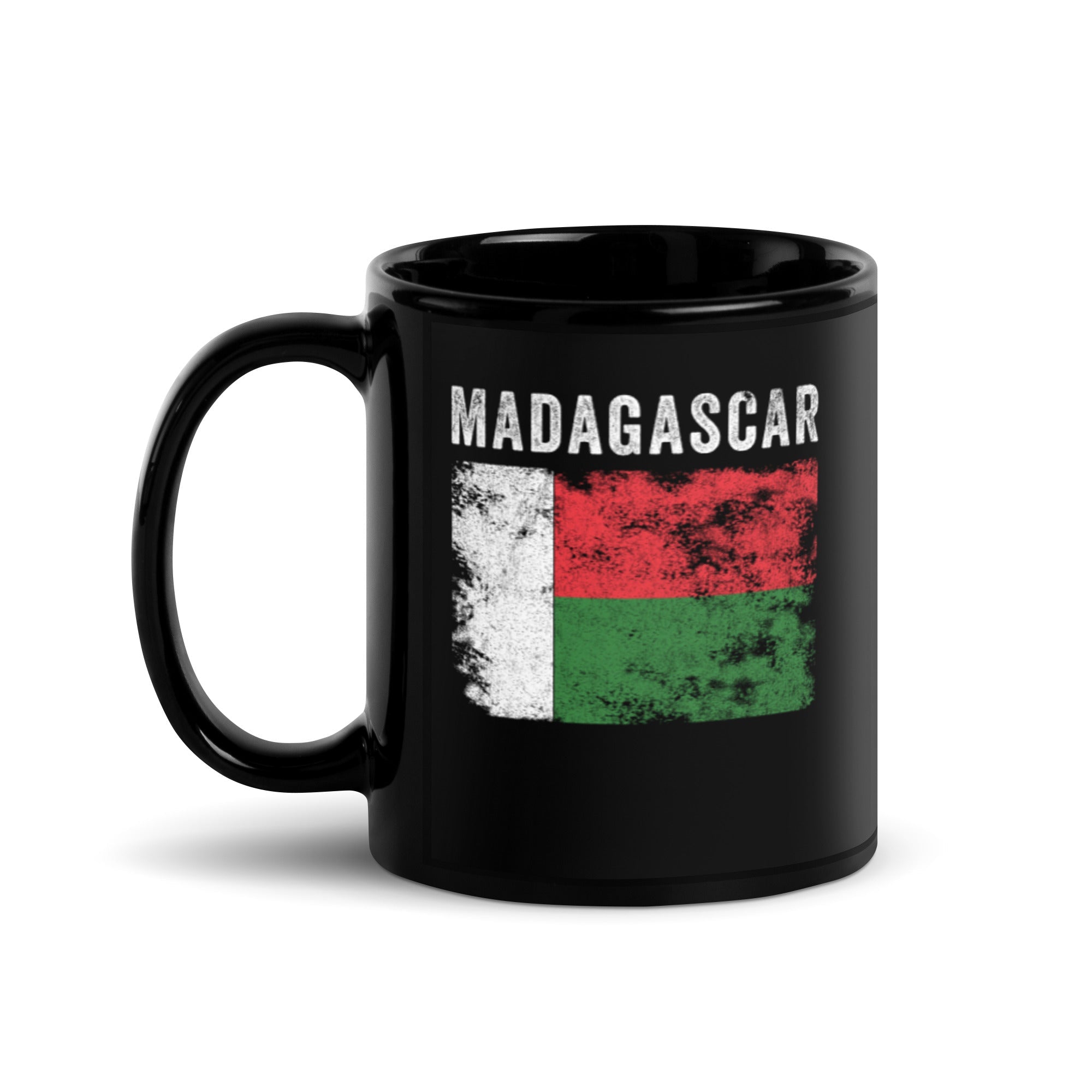 Madagascar Flag Distressed Malagasy Flag Mug