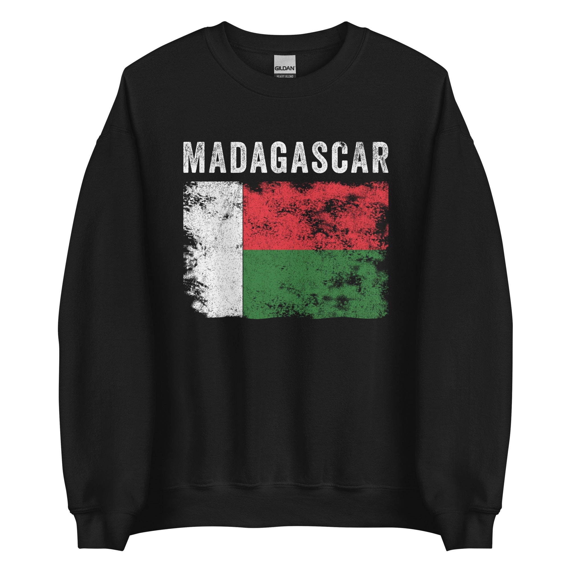 Madagascar Flag Distressed Malagasy Flag Sweatshirt