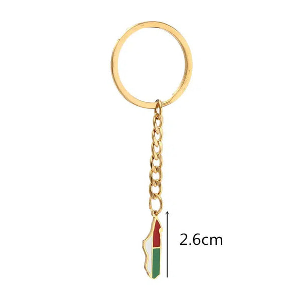 Madagascar Flag Map Keychain