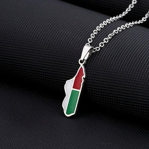Madagascar Flag Map Necklace