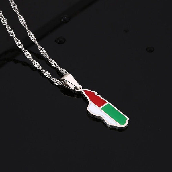 Madagascar Flag Map Necklace