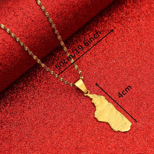 Madagascar Map Necklace