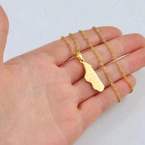 Madagascar Map Necklace