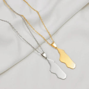 Madagascar Map Necklace