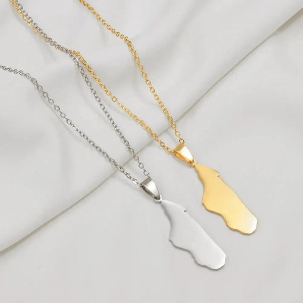Madagascar Map Necklace