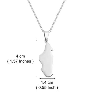 Madagascar Map Necklace