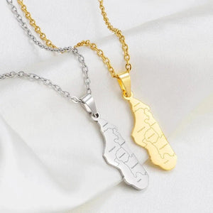 Madagascar Map Necklace