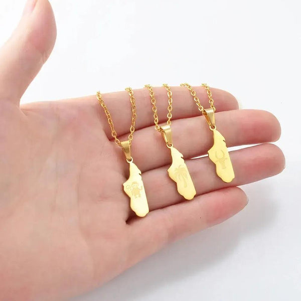 Madagascar Map Necklace Collection