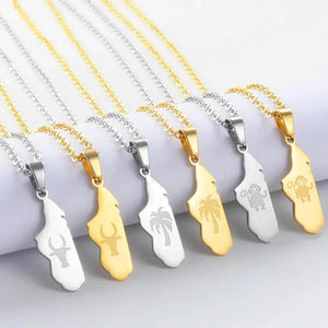 Madagascar Map Necklace Collection