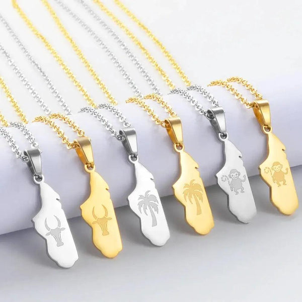 Madagascar Map Necklace Collection