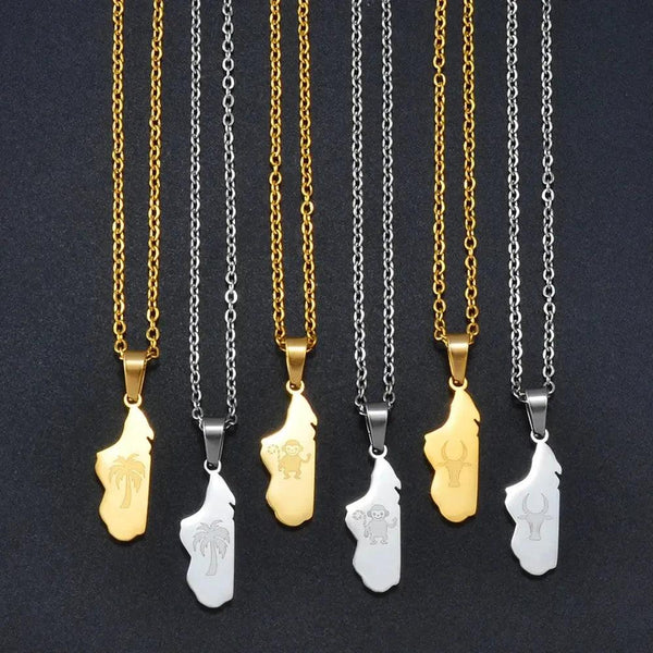 Madagascar Map Necklace Collection
