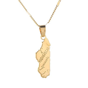 Madagascar Map Necklace