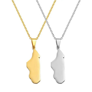 Madagascar Map Necklace